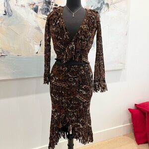 Vintage brown two piece set